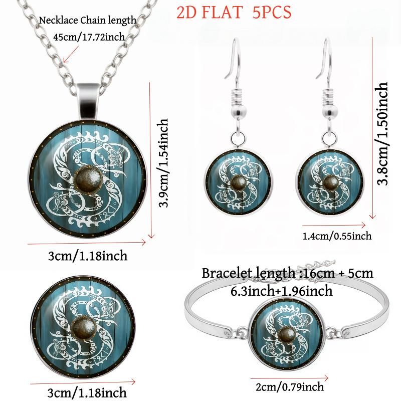 5pc Viking-Themed Ladies Jewellery Set